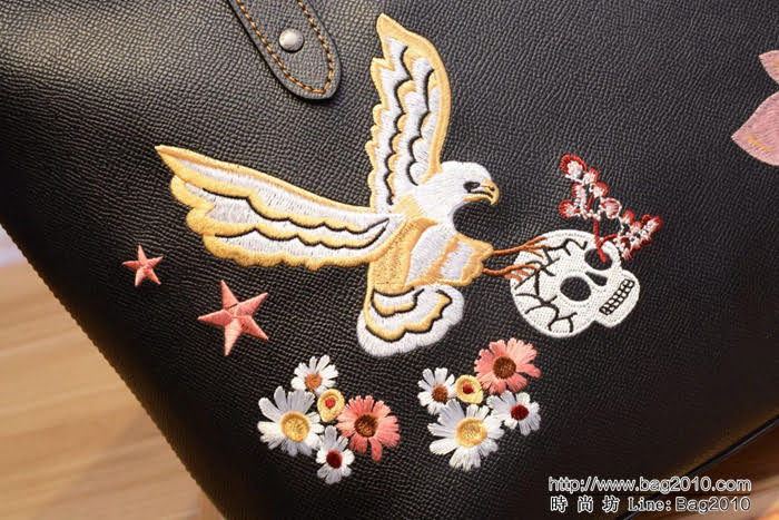 COACH蔻馳 秋冬新款 COACH 蔻馳 35865 新款刺繡 單肩托特TOTE女包  Chz1448